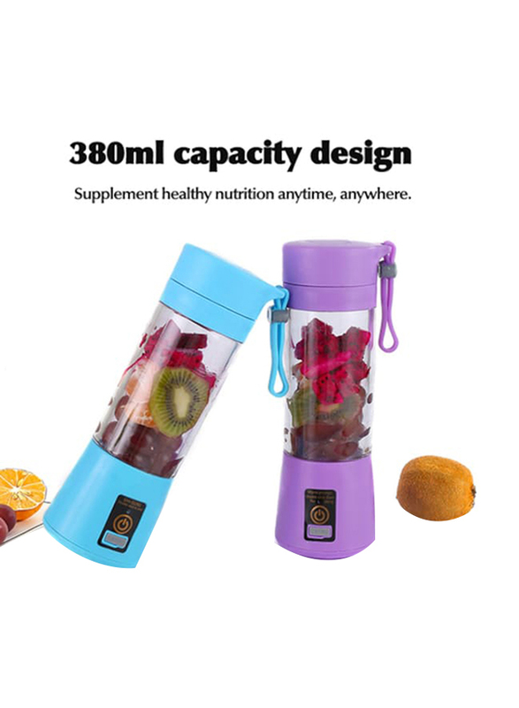 380ml USB Electric Charging Portable Home Fruit Blender, Purple