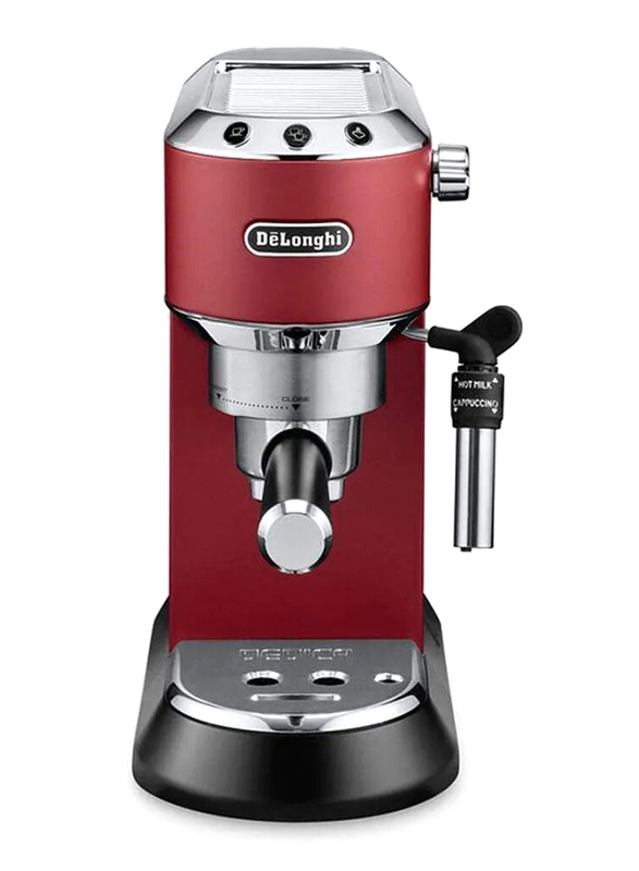 Delonghi Dedica Style Pump Espresso Machine, EC685.R, Uae Version, Red