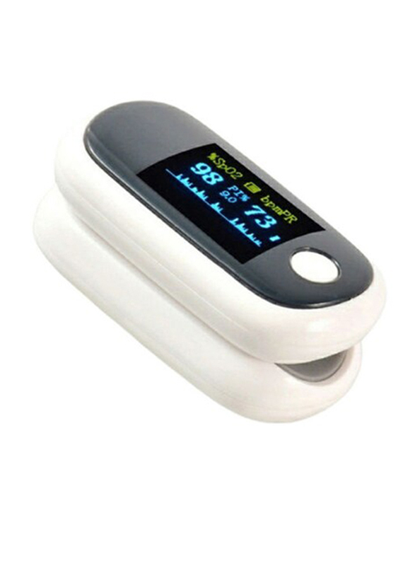 Professional OLED Display Finger Clip Pulse Oximeter, White
