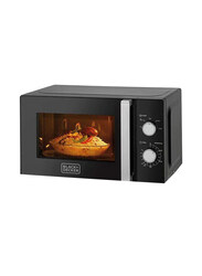 Black+Decker 20L Microwave Oven with Defrost Function, Mz2010P-B5, Black