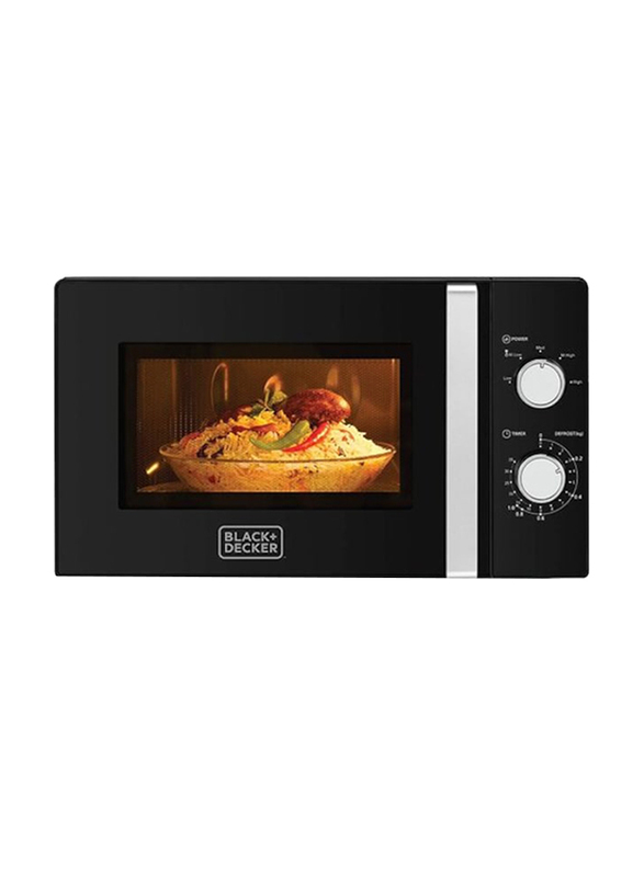 Black Decker 20L Microwave Oven with Defrost Function, MZ2010P-B5, Black
