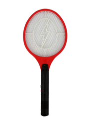 Ronshin Cordless Rechargeable Electric Fly Swatter Mosquito Insect Racket Bug with US Plug, 51 x 21cm, Red