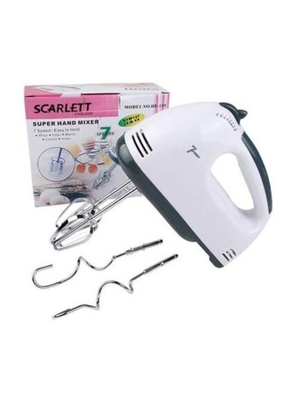 

Scarlett Portable Hand Mixer, 180W, HE-133, White/Grey