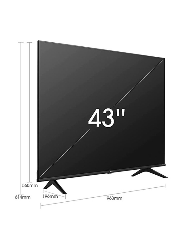 Hisense 43-Inch Flat Full HD LED Smart TV, 43A4GTUK, Black