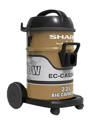 Sharp Metallic Drum Vacuum Cleaner, 2400W, EC-CA2422-X, Gold/Black