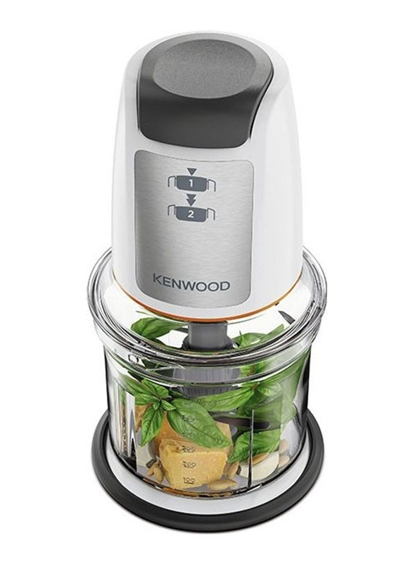 Kenwood Electric Food Chopper with 2 x 500ml Bowls, 500W, CHP61.200WH, Clear