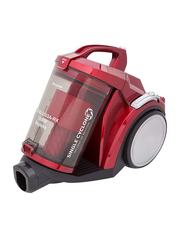 Sharp Canister Vacuum Cleaner, 3L, 2200W, EC-BL2203A RZ, Red