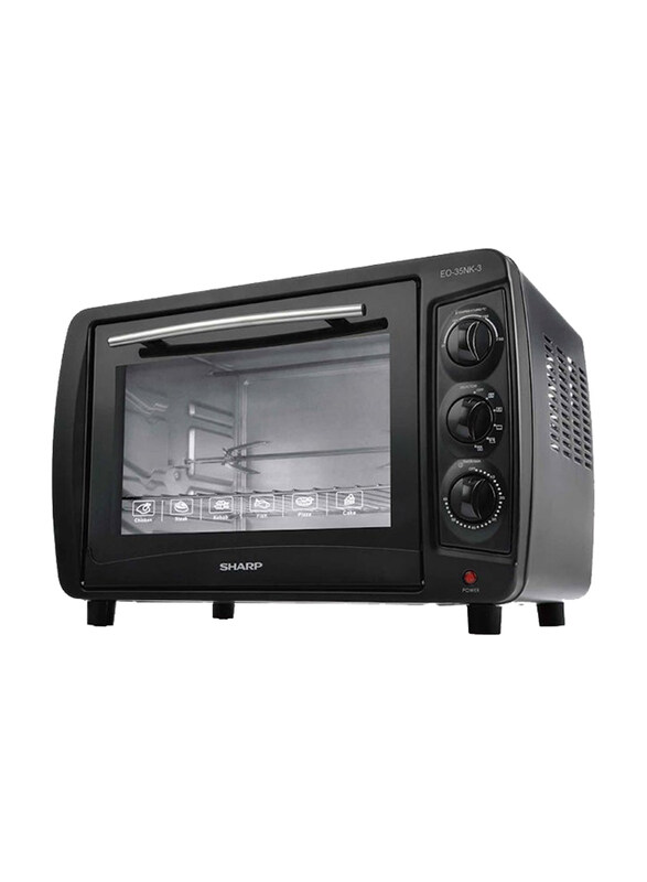 

Sharp 35L Electric Oven, 1500W, EO-35NK-3, Black