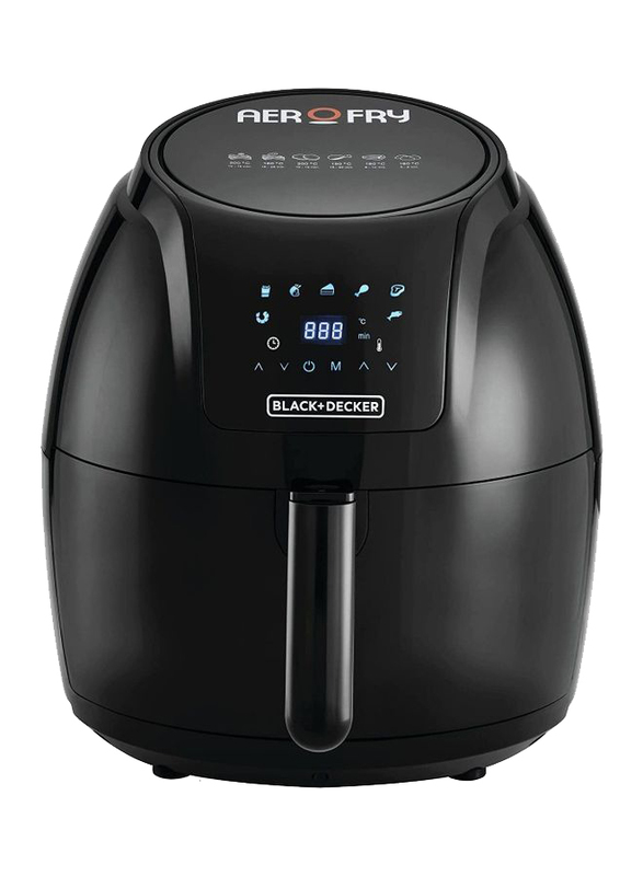 Black+Decker 5.6L XL Digital Air Fryer for Frying, Grilling, Broiling, Roasting & Baking, 1800W, AF625-B5, Black