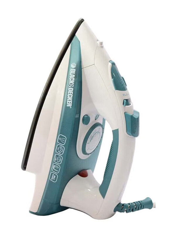 

Black+Decker Steam Iron with Non-Stick Soleplate, 1750W, X1600, Green/White