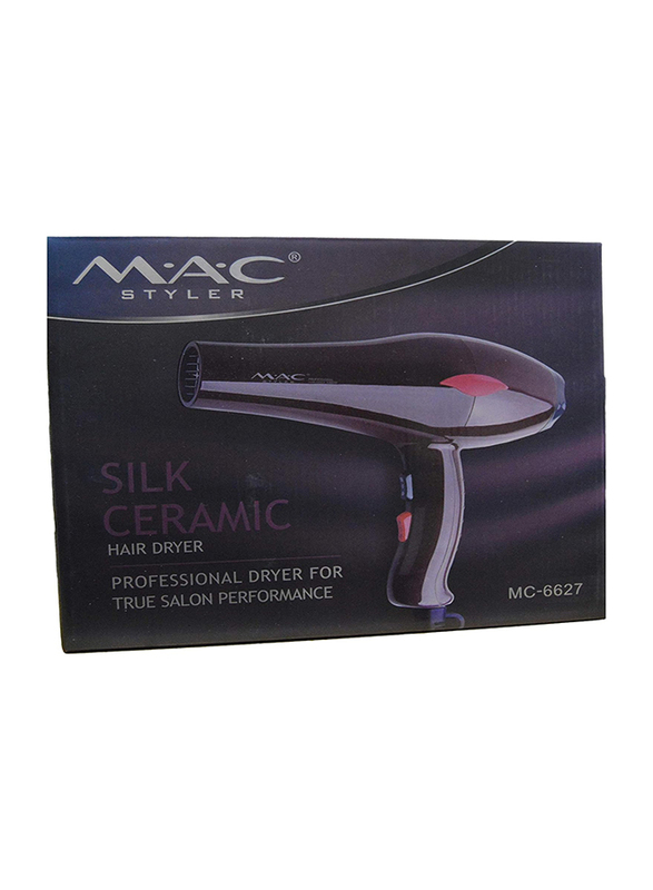 Mac Styler Silk Ceramic Hair Dryer, MC-6627, Black