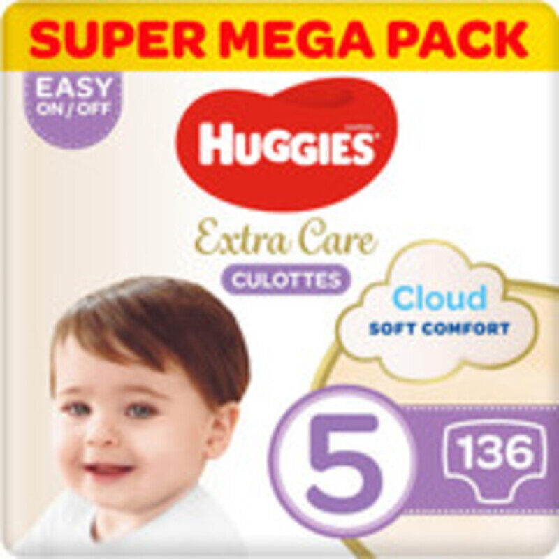 

Huggies Extra Care Pants - Size 5, Super Mega Pack, 12-17 kg, 136 Diaper Pants