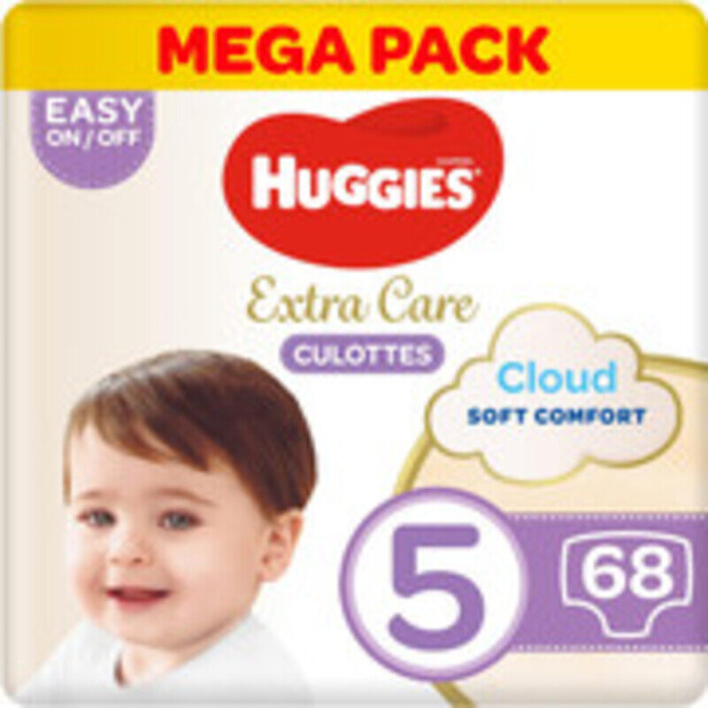 

Huggies Extra Care Pants - Size 5, Mega Pack, 12-17 kg, 68 Diaper Pants