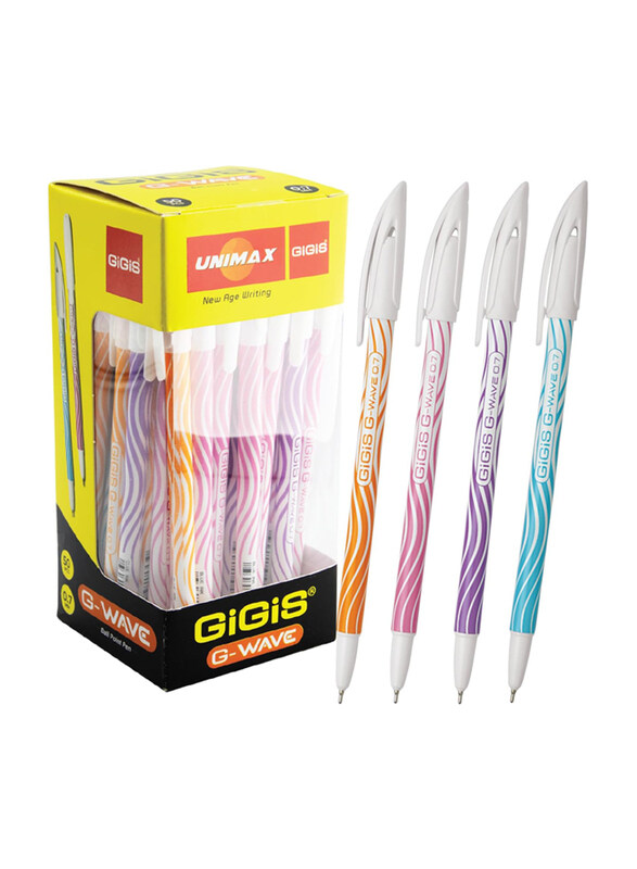 

Gigis 50-Piece G-Wave Ball Point Pen Set, Blue