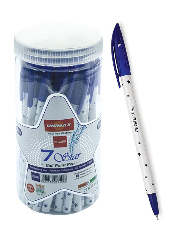 

Gigis 40-Piece Unimax 7 Star Ball Point Pen Set, Blue