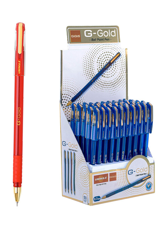 

Gigis 50-Piece Unimax G-Gold Ball Pen Set, Red