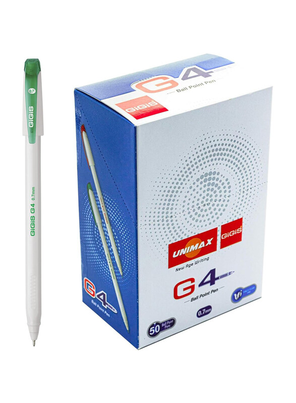 

Gigis 50-Piece Unimax G4 Nickel Silver Tip Ball Point Pen Set, Green