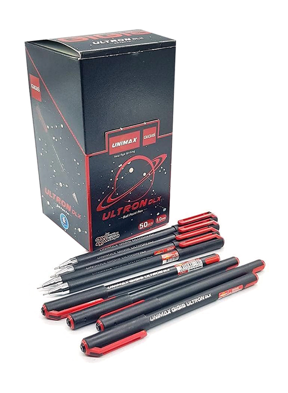 Gigis 50-Piece Ultron Dlx 1.0mm Ballpoint Pen Set, Assorted Colour