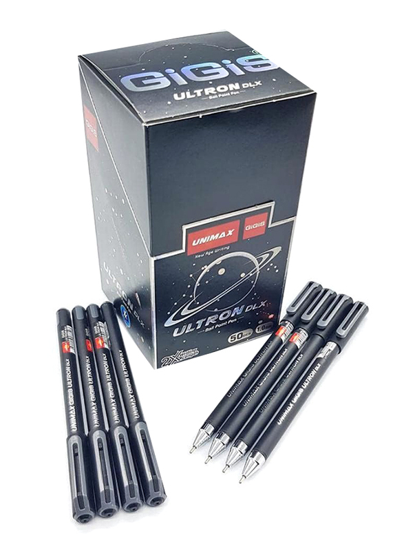 Gigis 50-Piece Ultron Dlx 1.0mm Ballpoint Pen Set, Black