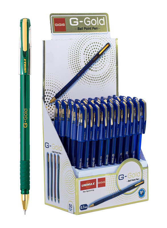 

Gigis 50-Piece Unimax G-Gold Ball Pen Set, Green