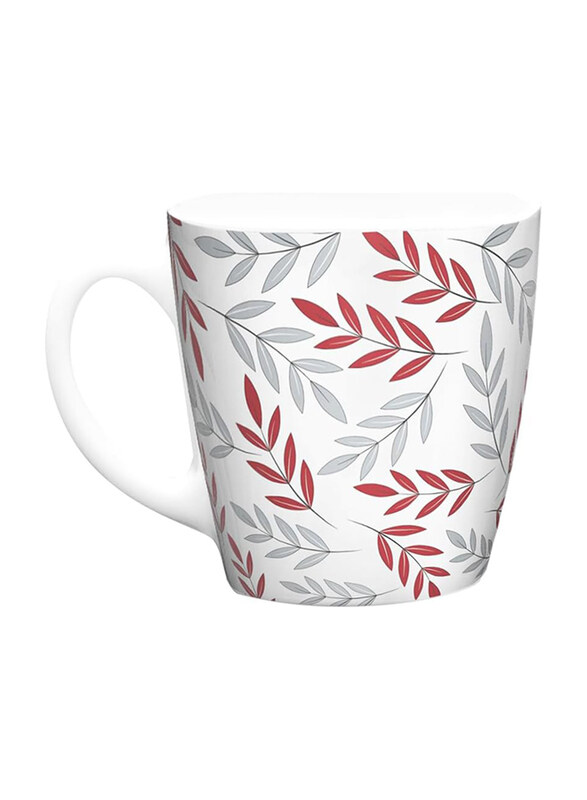 

Ester 280ml 6-Piece Opalware Mug Set, White/Red Fall