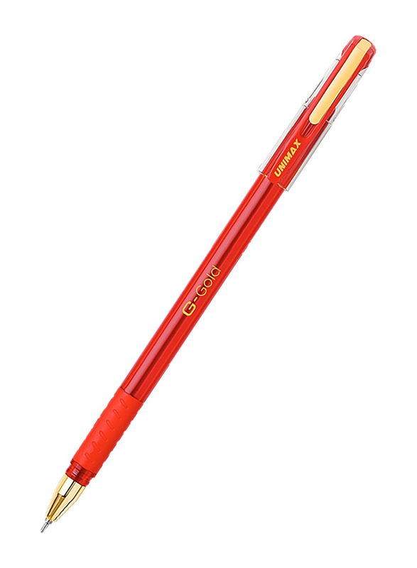 Gigis 50-Piece G-Gold 0.7mm Ballpoint Pen Set, Red
