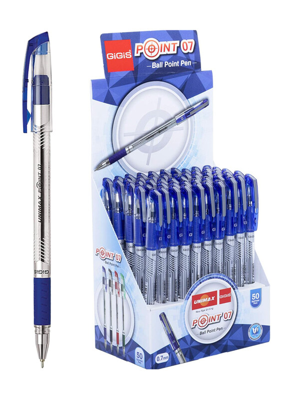 

Gigis 50-Piece Point-7 Ink Colors Ball Pen Set, Multicolour