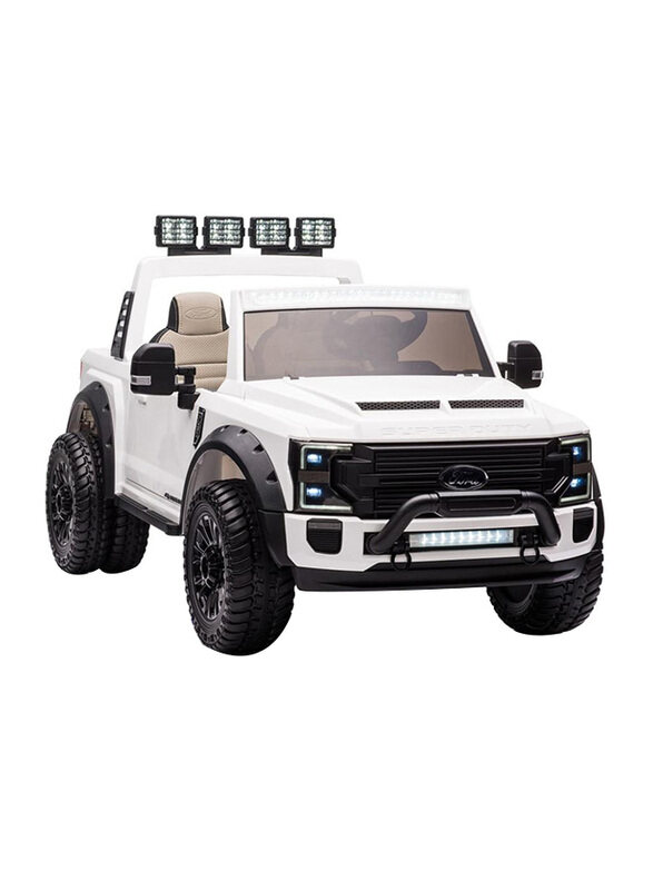 

Ford Super Duty Licensed 12V Ride on Car, White, Ages 2-6 Years