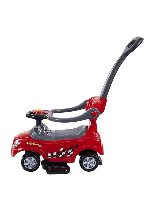 Super Coupe Kids Handle Pusher Car, Red