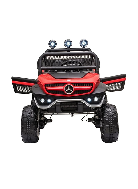 Mercedes Benz Unimog Junior Ride-On Car, Red/Black