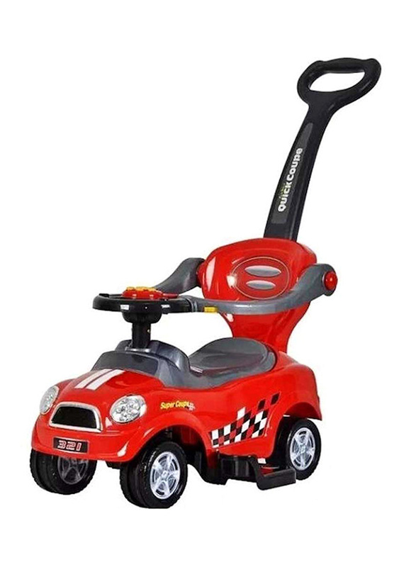 Super Coupe Kids Handle Pusher Car, Red