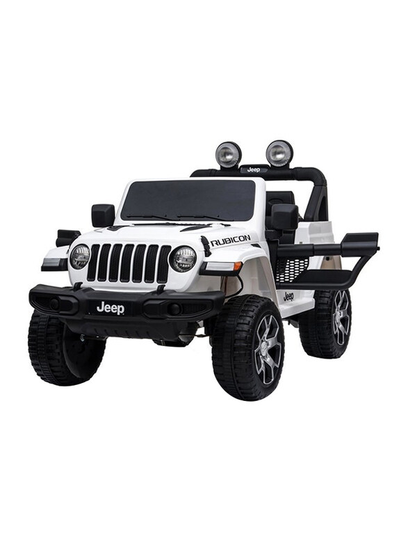 

Jeep Licensed Ride-On Car, White/Black