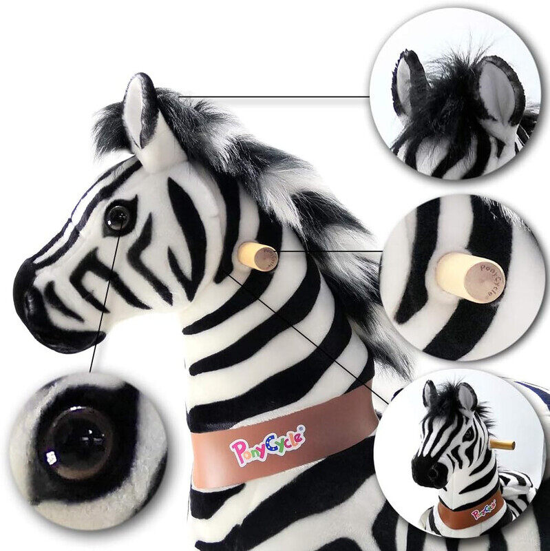 PonyCycle Horse Zebra Ride-on (Zebra - Medium)