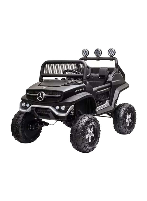 

Mercedes12V Benz Unimog Junior Ride-on Car, Black, Ages 3+