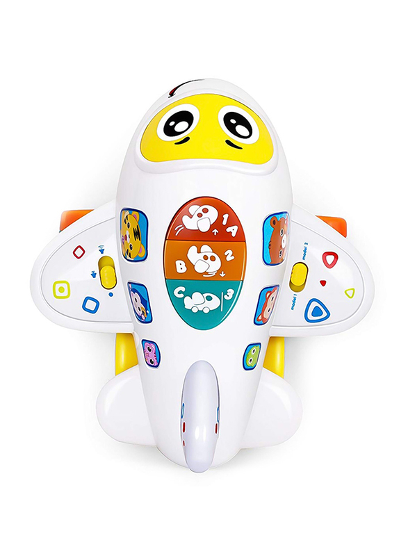 Hola Bump 'n Go Learning Plane with Music, Multicolour