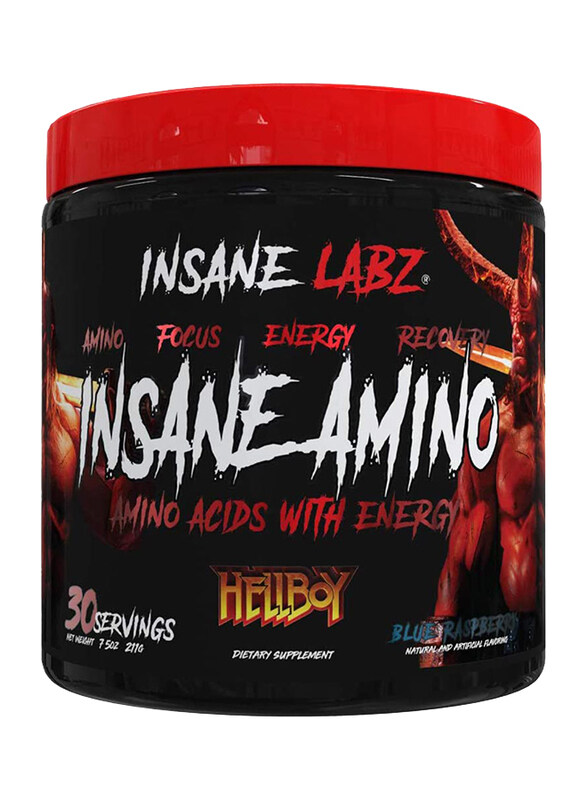 

Insane Labz 30 Servings Hellboy Amino Dietary Supplement, 212g, Blue Raspberry