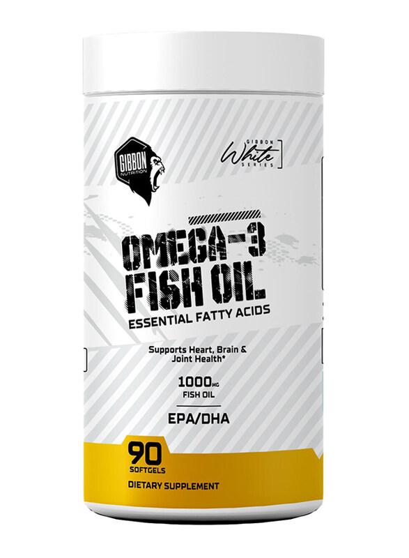 

Gibbon Nutrition Omega-3 Fish Oil Essential Fatty Acids Dietary Supplement, 1000mg, 90 Softgels