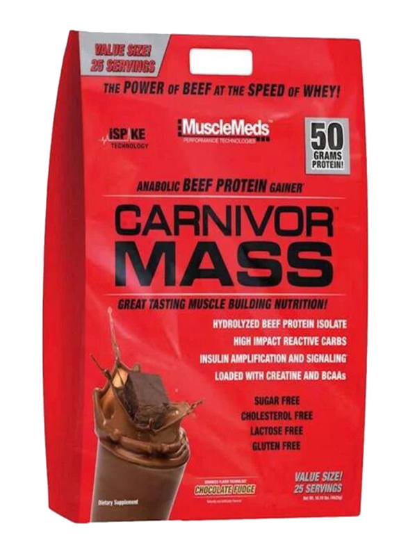 MuscleMeds Carnivor Mass Gainer, 10 Lbs, Chocolate Fudge