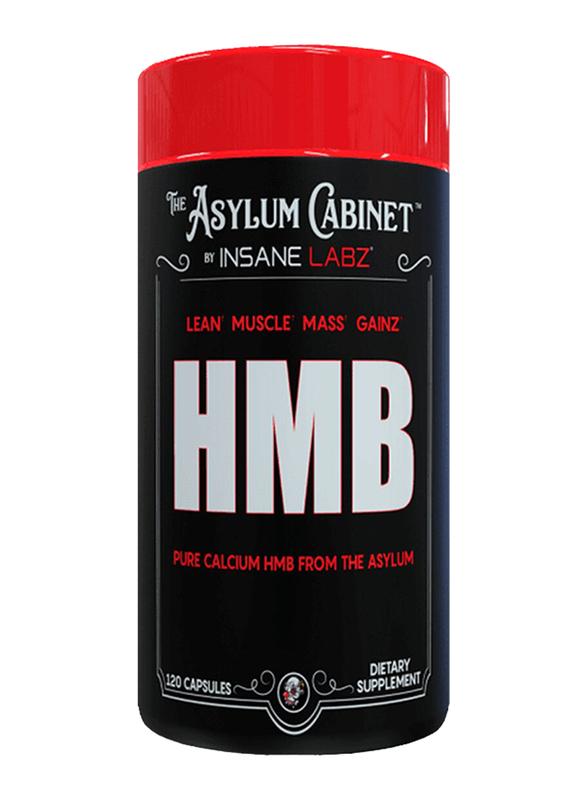 Insane Labz HMB Asylum Cabinet Dietary Supplement, 120 Capsules, Unflavored