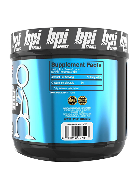 BPI Sports Micronized Creatine Supplement, 120 Servings, Unflavoured