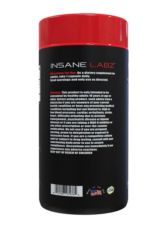 Insane Labz Tribulus Asylum Cabinet Dietary Supplement, 90 Capsules