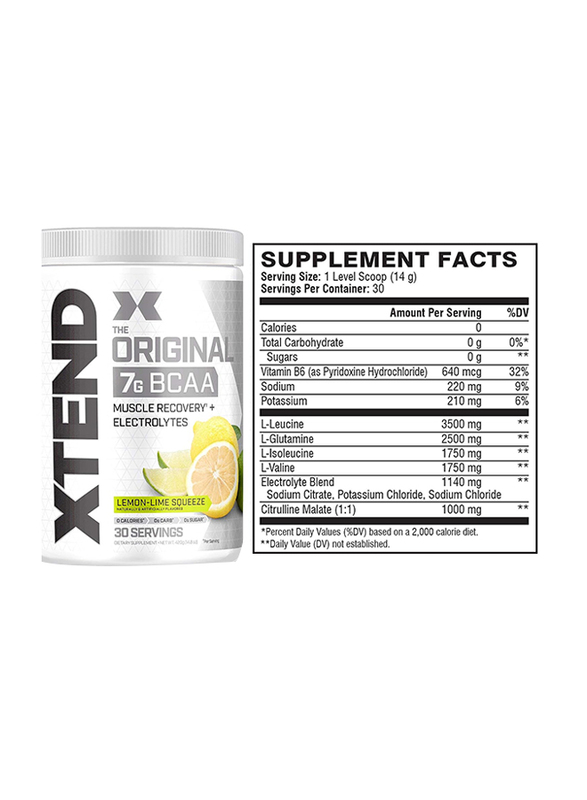 Scivation Xtend The Original Bcaa Dietary Supplement, 30 Servings, Lemon Lime