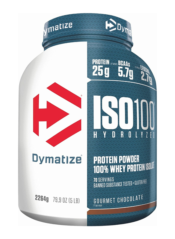 Dymatize Iso 100 Hydrolysed Protein Powder, 70 Servings, Gourmet Chocolate