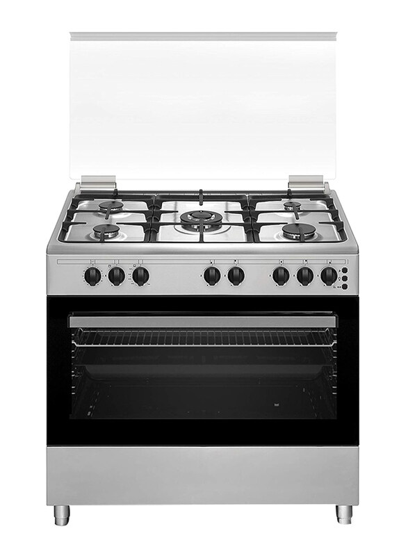 

Candy 5 Gas Burners Free Standing Gas Cooker, Inox-CGG95BXLPG, Grey/Black