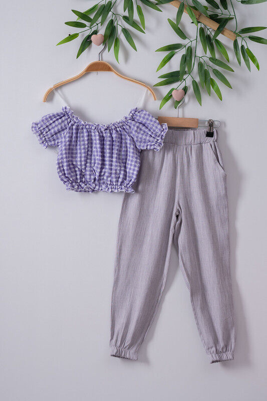 

My Peanut Crop Top And Trouser Gorgeous Looking Girls Two Piece Set
