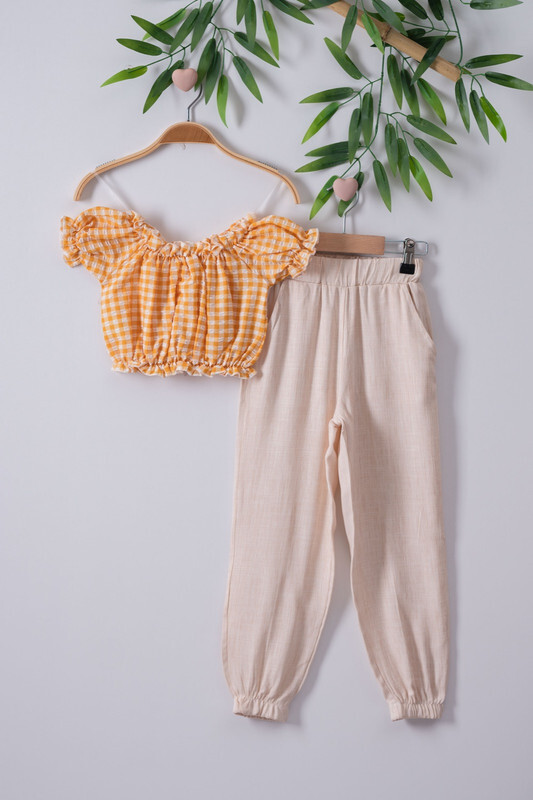 Crop Top And Trouser Gorgeous Looking Girls Two Piece Set