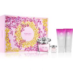 VERSACE BRIGHT CRYSTAL SET EDT 90ML+5ML+B/S/G100ML+B/L 100ML FOR WOMEN