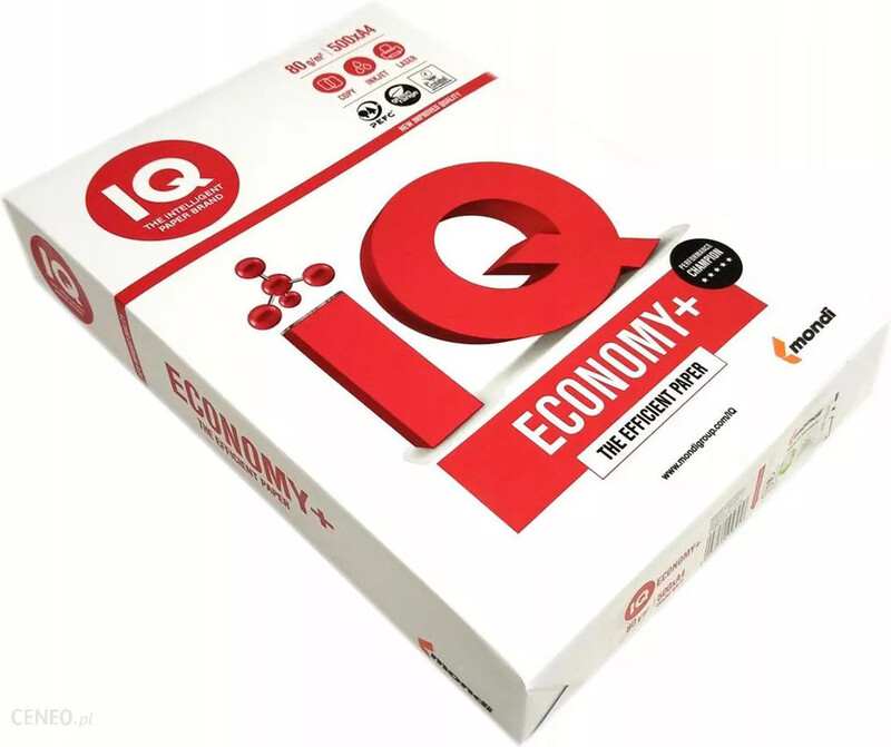 Mondi IQ Economy+  A4 paper, 80 GSM, one Box of 5 Reams