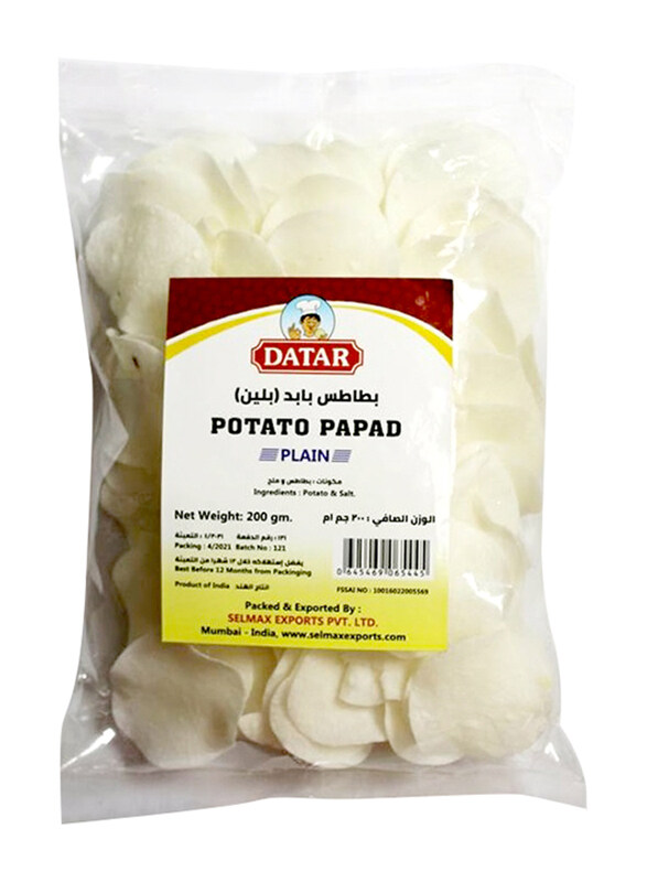 

Datar Potato Plain Papad, 200g