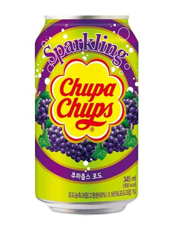 

Chupa Chups Grape Sparkling Soda Can, 345ml